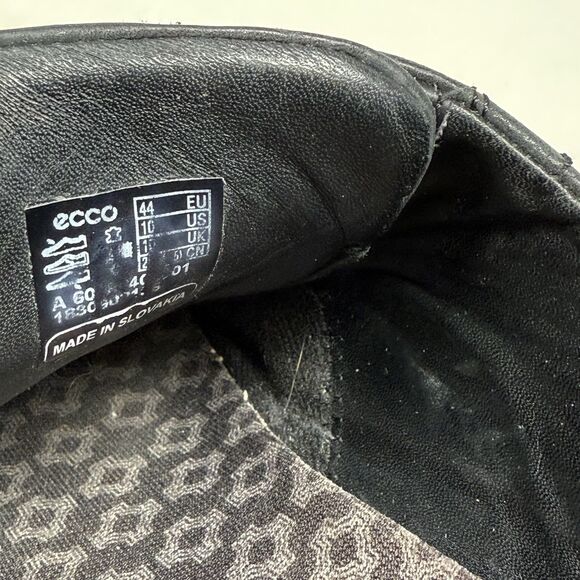 Ecco Lhasa Brogue Oxford Shoes Mens 10 EU 44 Black Leather Wingtip Casual Office main image 8